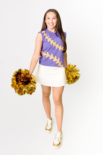 Baseball Purple Tank