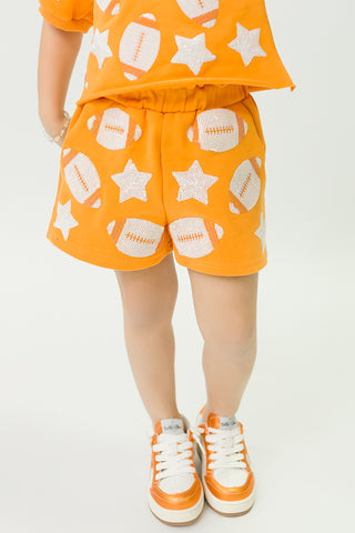 Orange Football Shorts