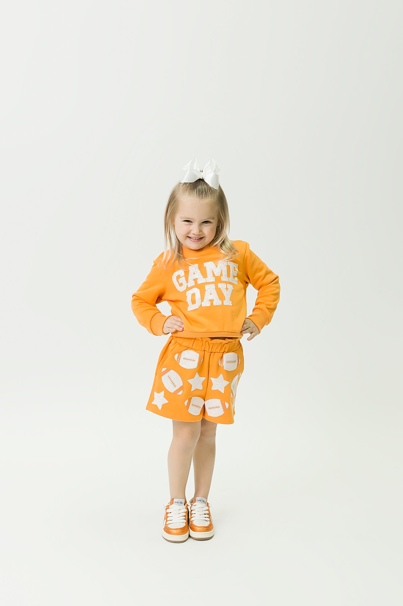 Kids' Game Day Sequin Sweatshirt - Orange