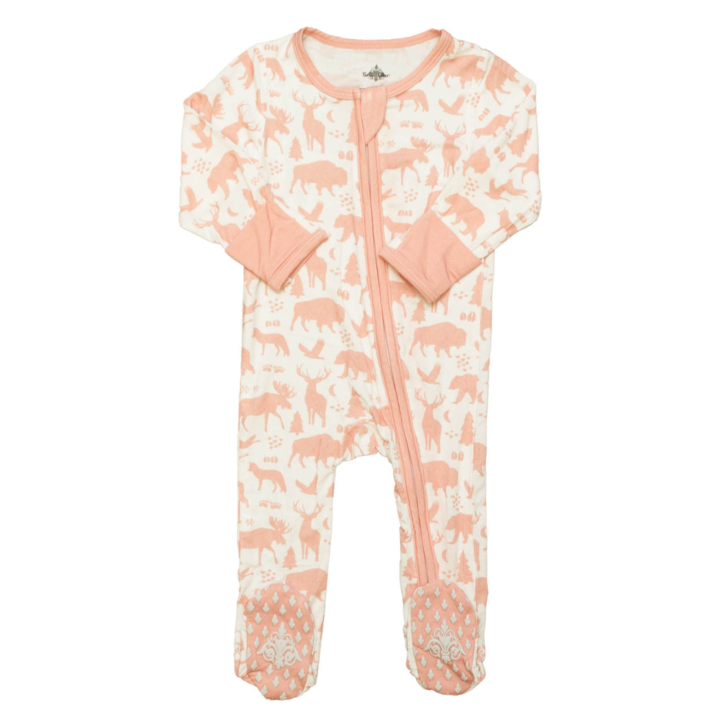 Pink Animals Bamboo Romper