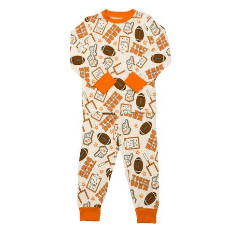 Orange Touchdown Bamboo Pajamas