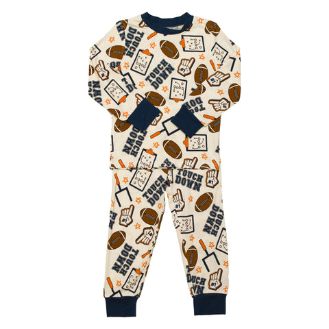 Blue And Orange Touchdown Bamboo Pajamas