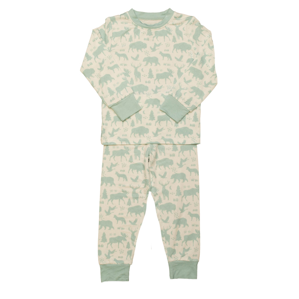 Blue Animals Bamboo Pajamas