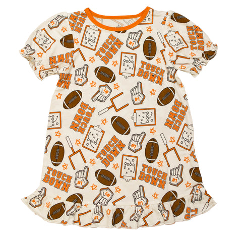 Orange Touchdown Bamboo Play Dress