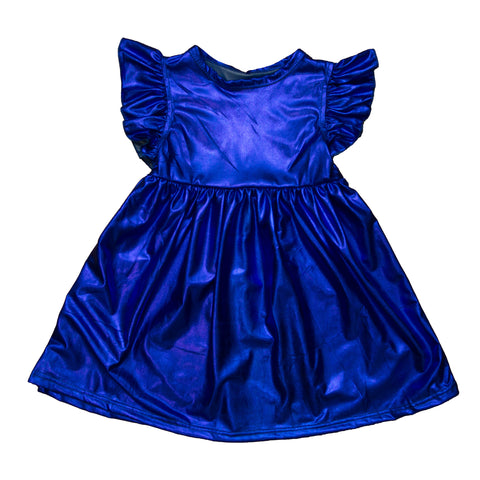Royal Blue Metallic Kid Dress