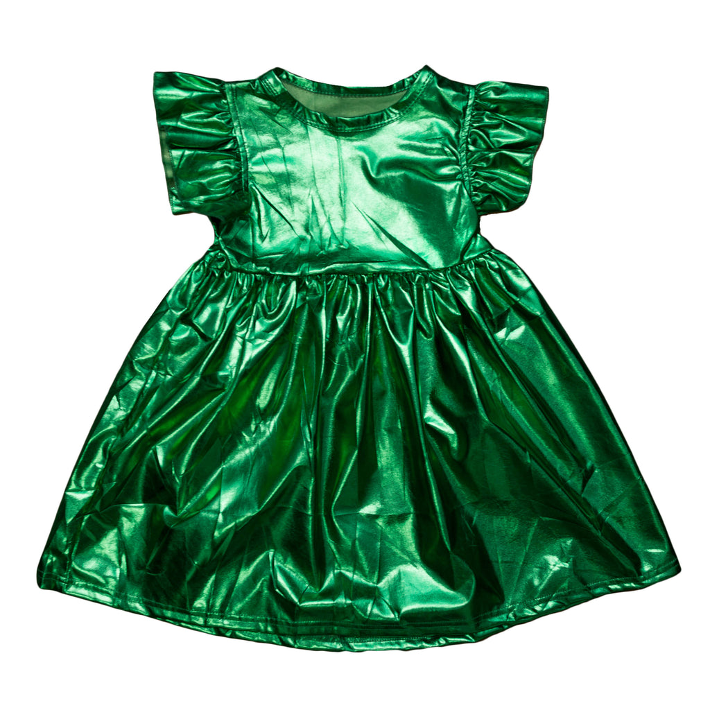 Green Metallic Dress