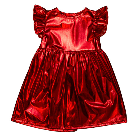 Red Metallic Dress