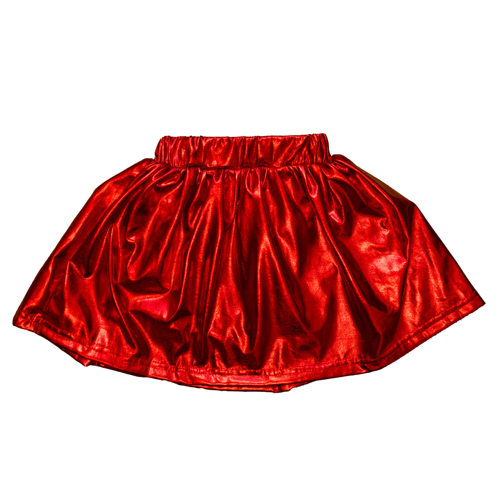 Red Metallic Adult Skort