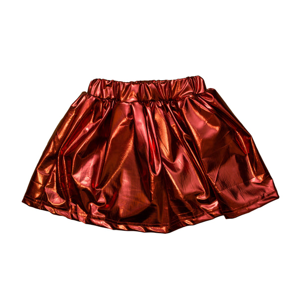 Maroon Metallic Skort