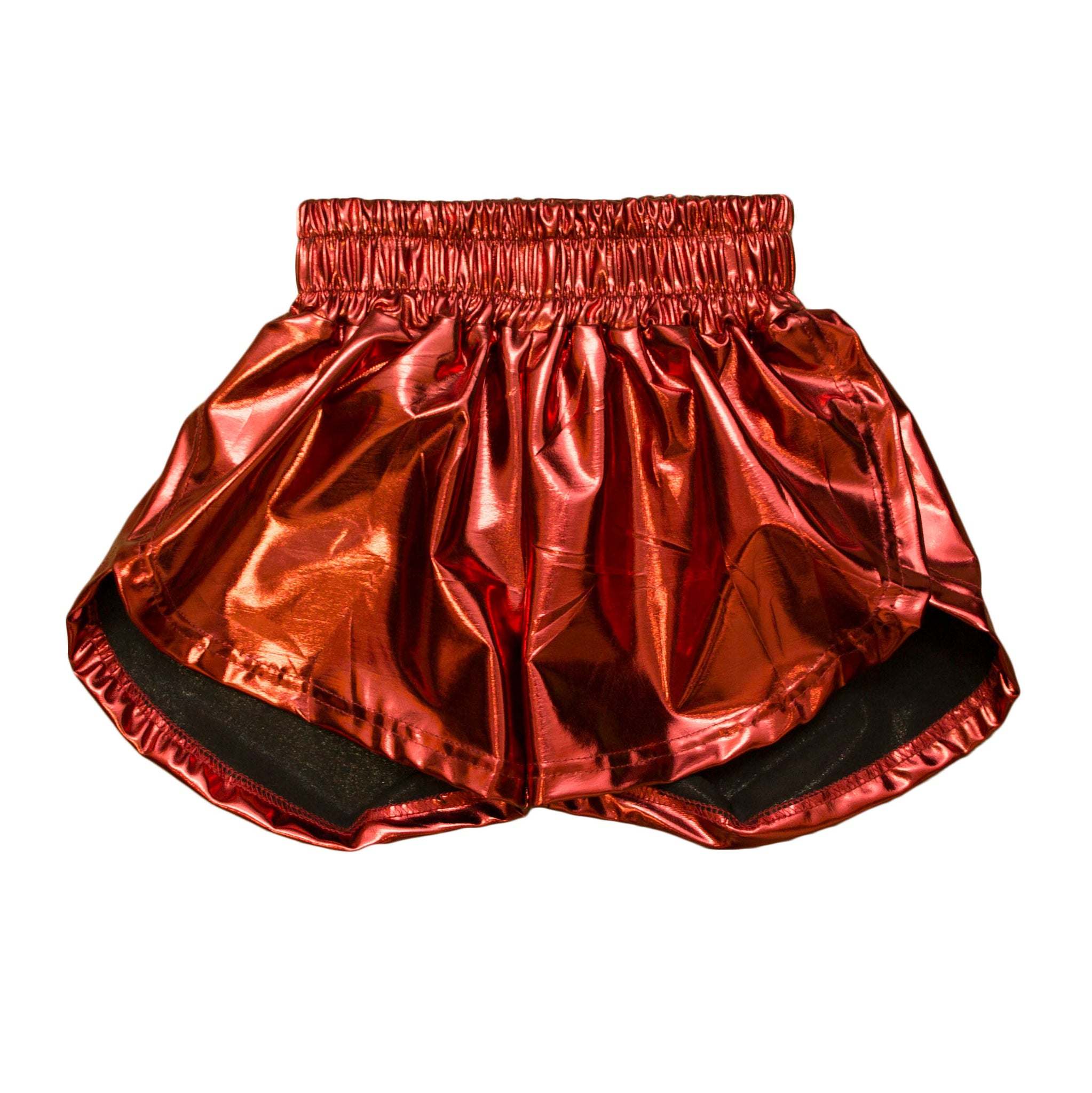Kids' Metallic Shorts - Maroon