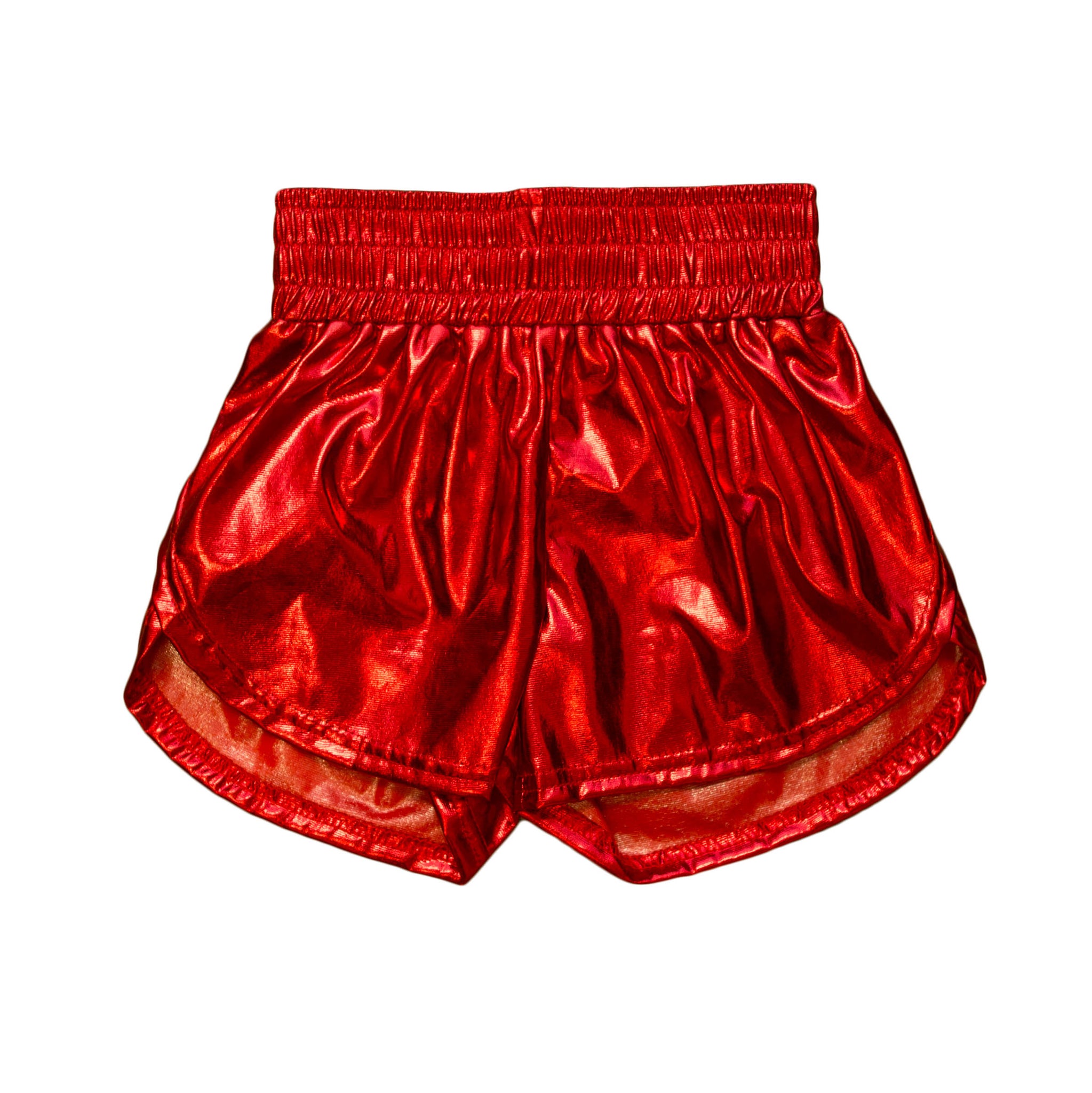 Kids' Metallic Shorts - Red