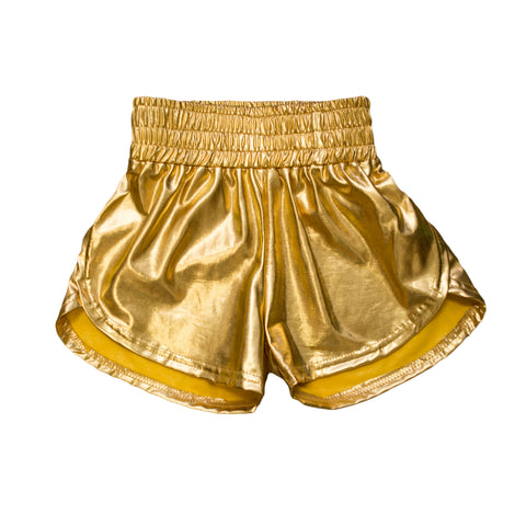 Gold Metallic Adult Shorts