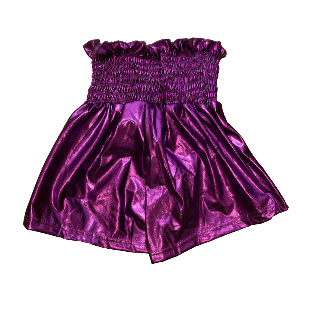 Purple Metallic Adult Swing Shorts