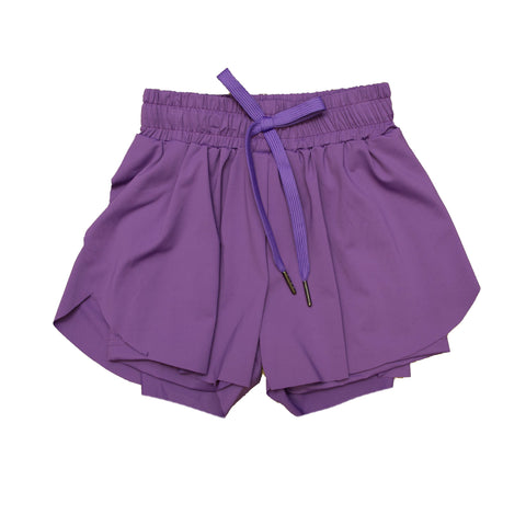 Purple Kid Butterfly Shorts