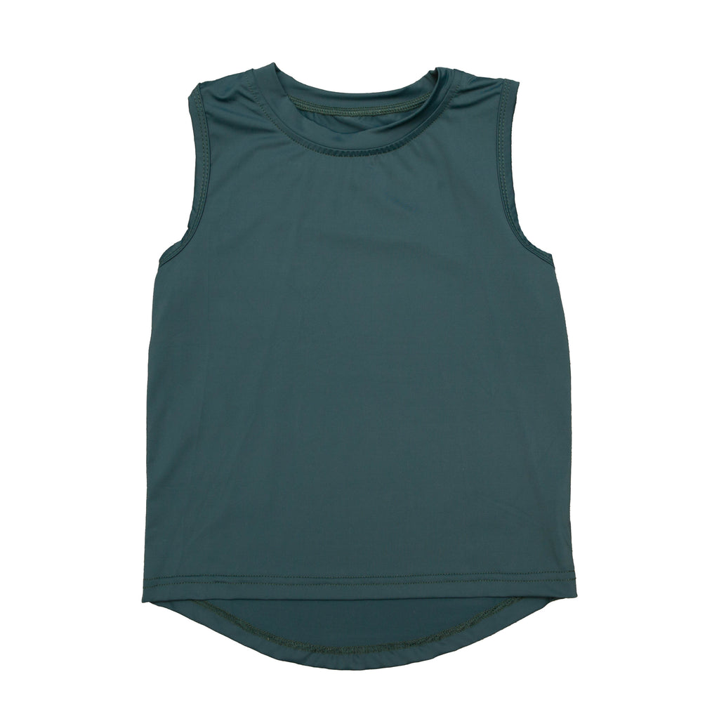 Emerald Green High Low Kid Tank