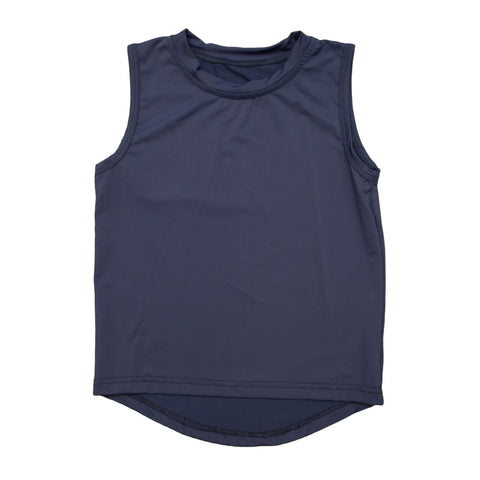 Navy Blue High Low Kid Tank