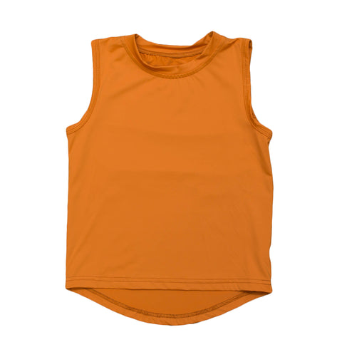 Orange High Low Kid Tank