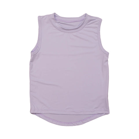 Lavender High Low Kids Tank