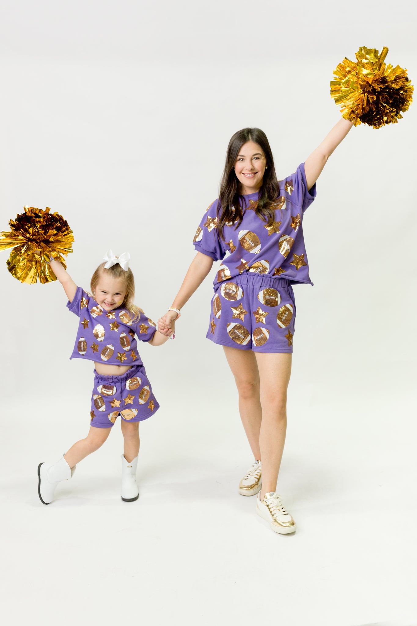 Purple and Gold Football Shorts