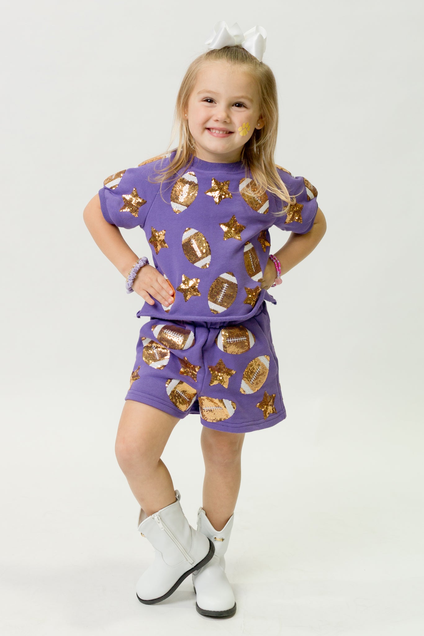 Purple and Gold Football Shorts