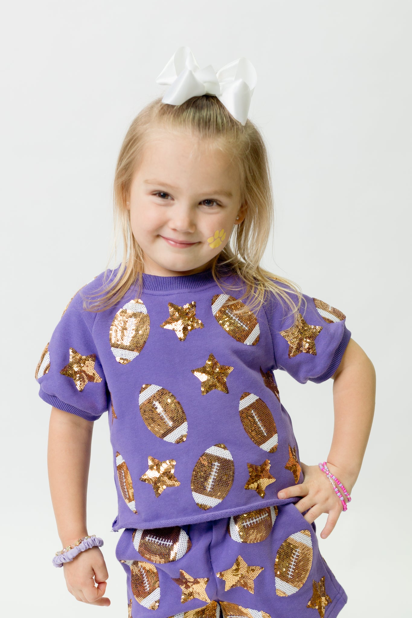 Purple and Gold Football Top