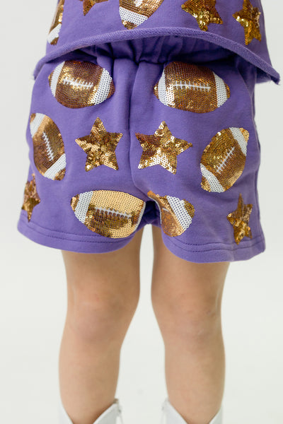 Purple Football Shorts