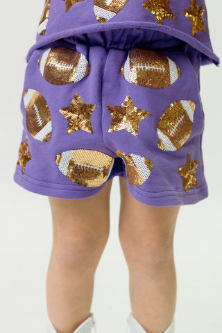 Purple Football Shorts