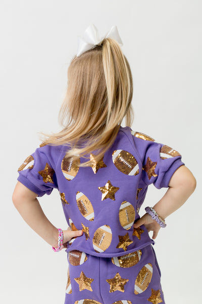 Purple Football Top