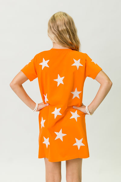 Burnt Orange Star Dress