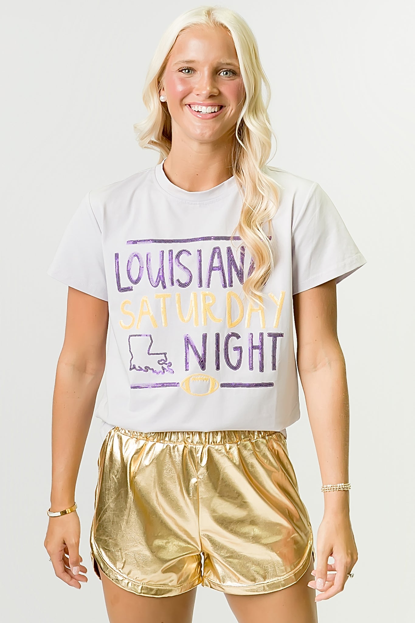 Women's Louisiana Saturday Night Sequin Shirt