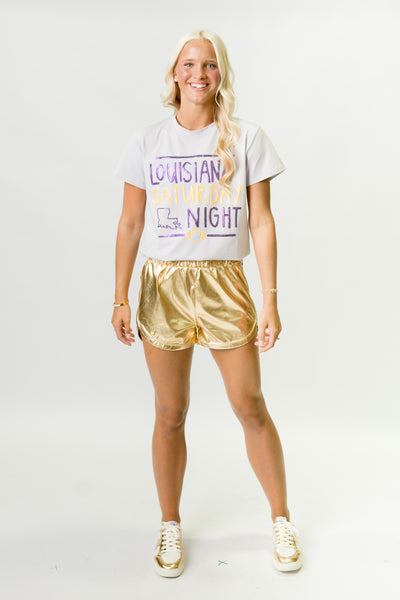 Louisiana Saturday Night Sequin Adult Shirt