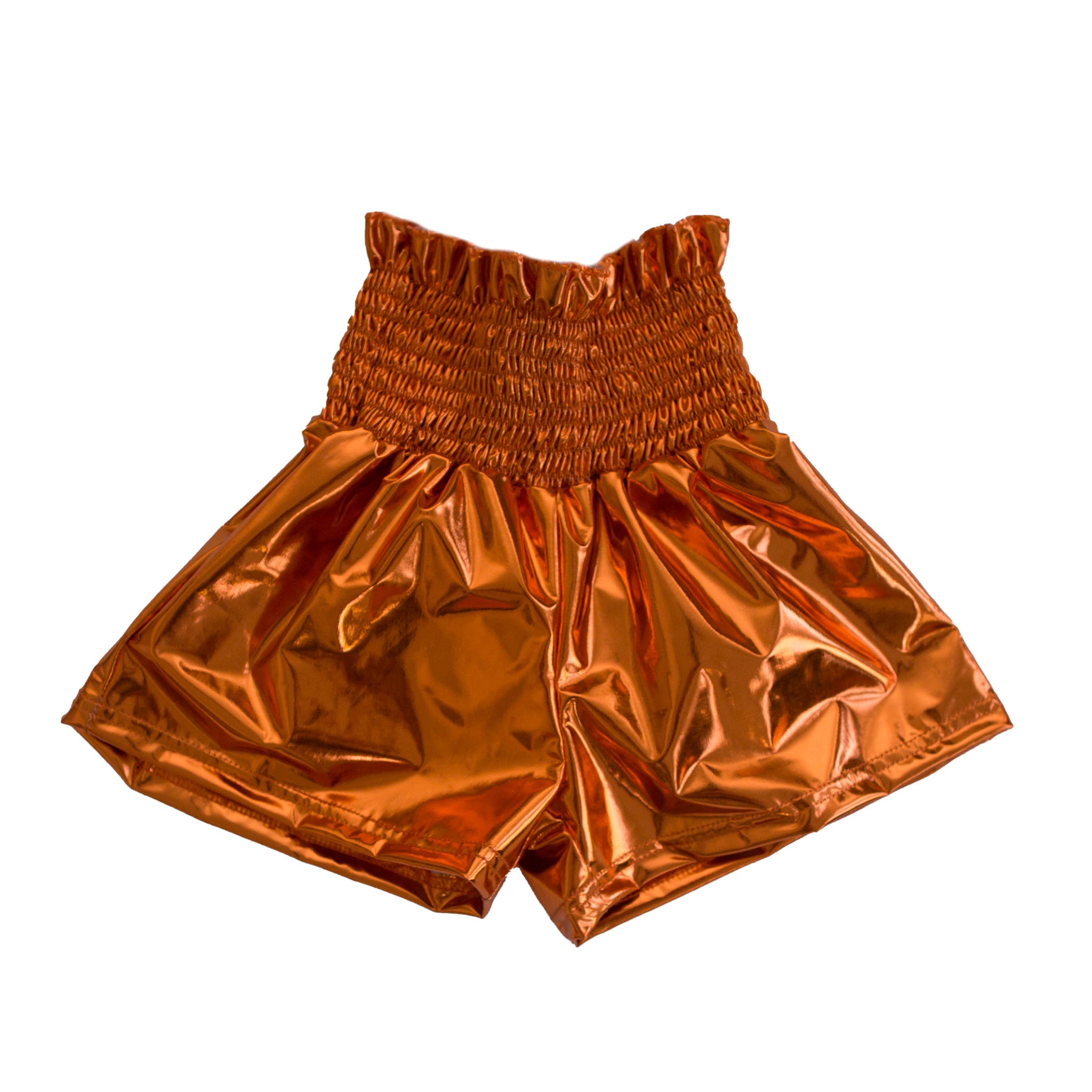 Orange Metallic Kid Swing Shorts