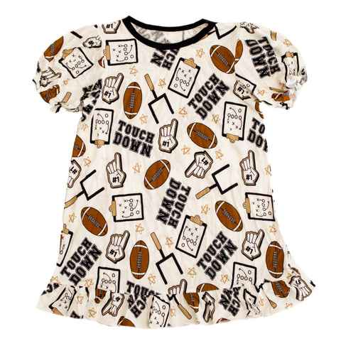 Black And Gold Touchdown Bamboo Play Dress