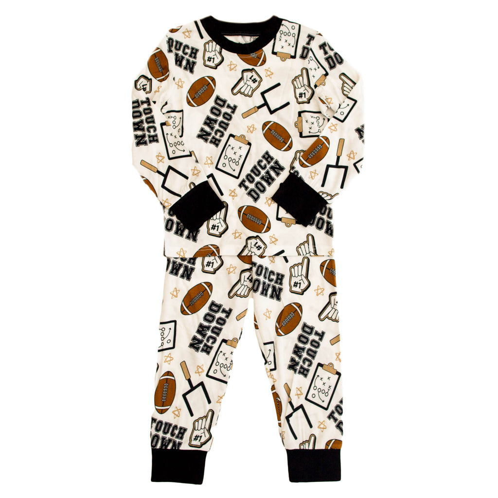 Black And Gold Touchdown Bamboo Pajamas