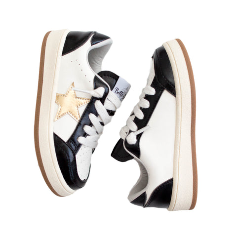 Black and Gold Star Sneakers