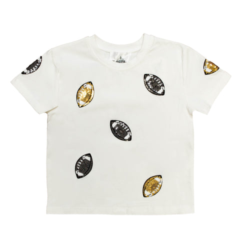 Black And Gold Football Kid Shirt