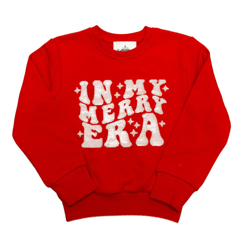 Red Merry Era Kid Sweatshirt