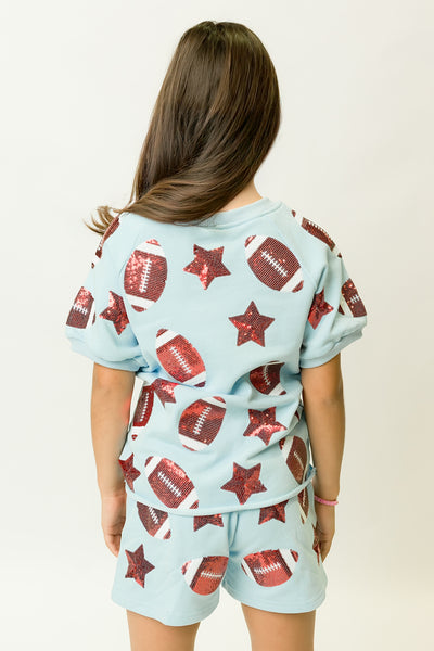 Light Blue Football Top