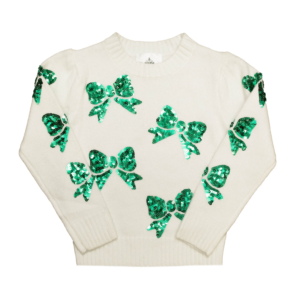 Green Bows Kid Sweater