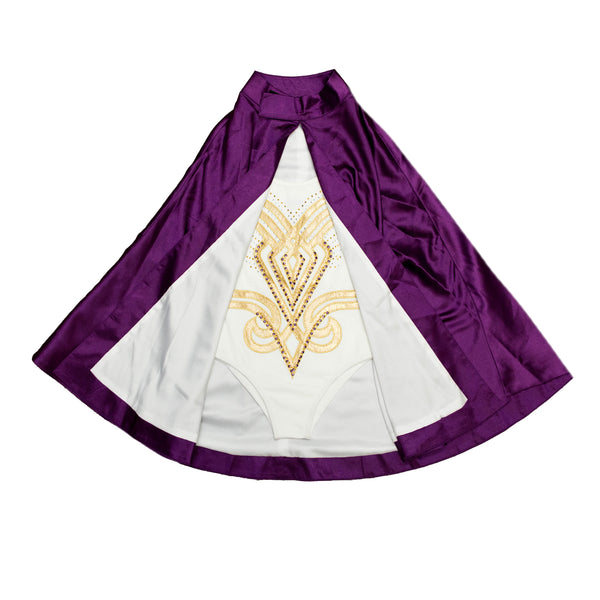 Purple And Gold Kid Costume (Suit + Cloak)