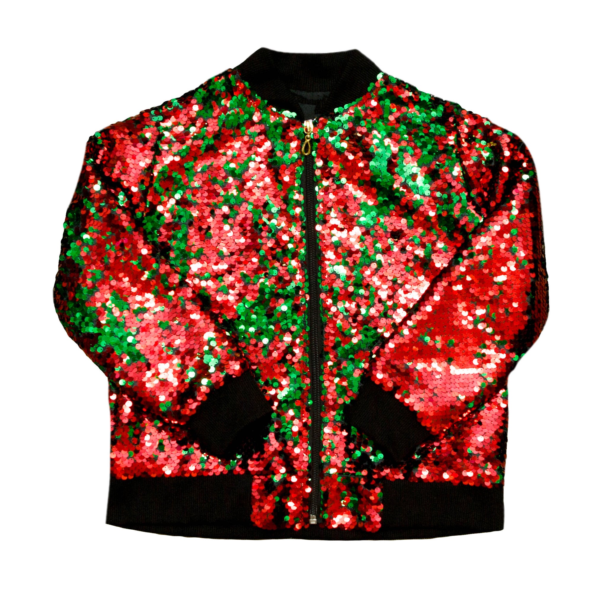 Holiday Sequin Jacket – Red & Green Christmas Colors