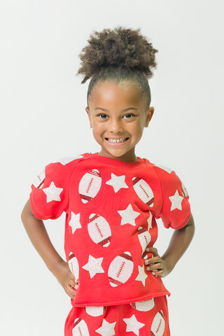 Red Football Top