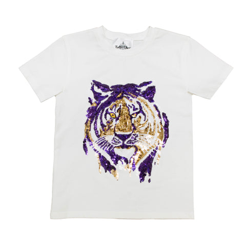 White Tiger Face Adult Shirt