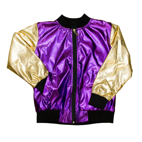 Purple And Gold Metallic Adult Jacket