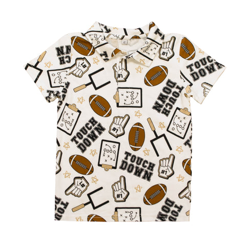 Black And Gold Touchdown Kid Polo