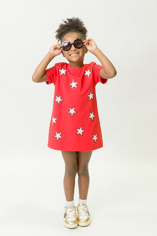 Red and Black Star Dress
