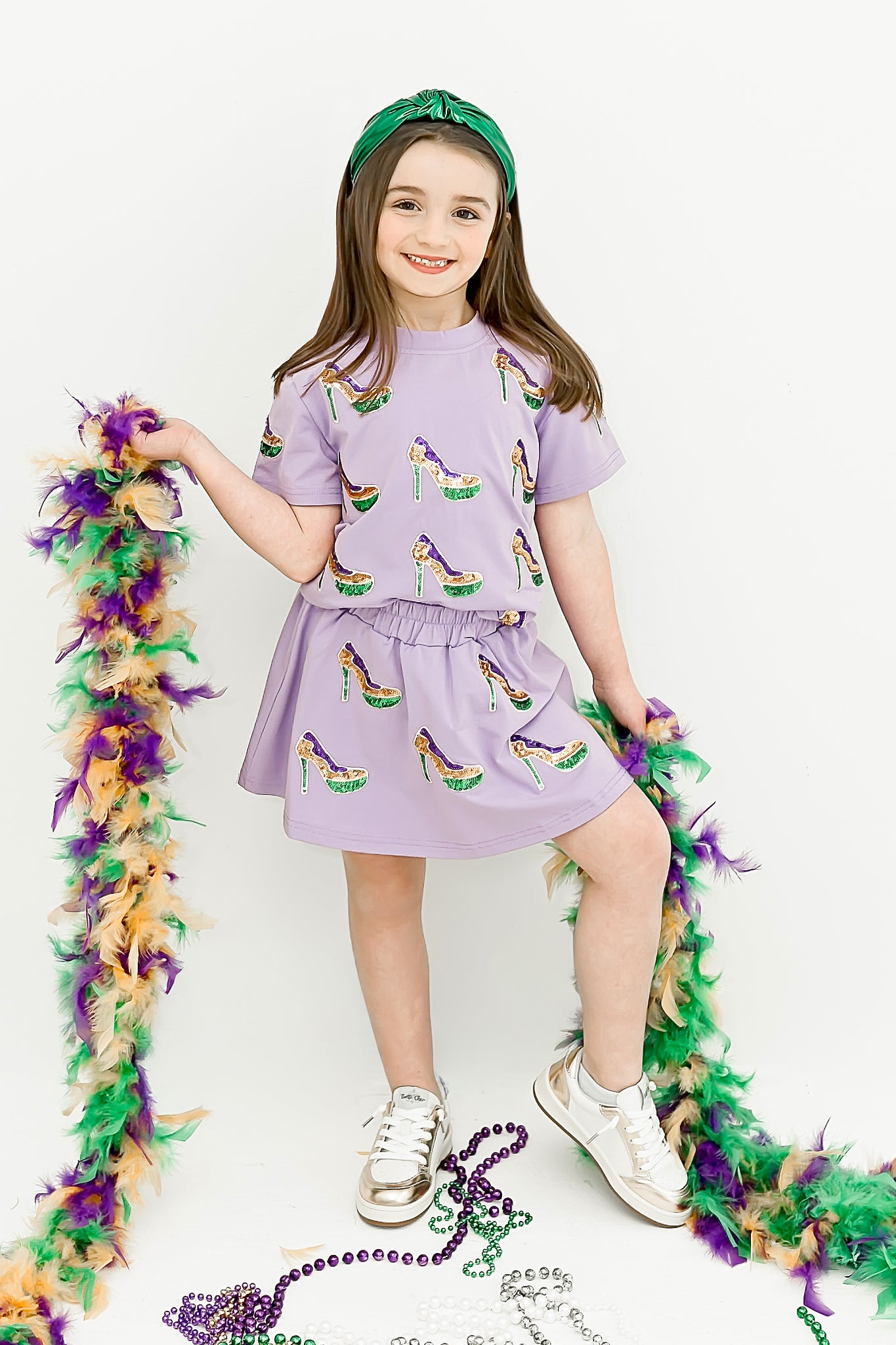Sequin Heels Kid Skort