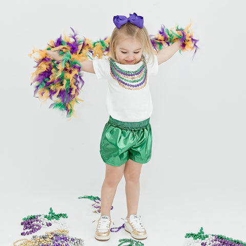 Mardi Gras Beads Kid Shirt