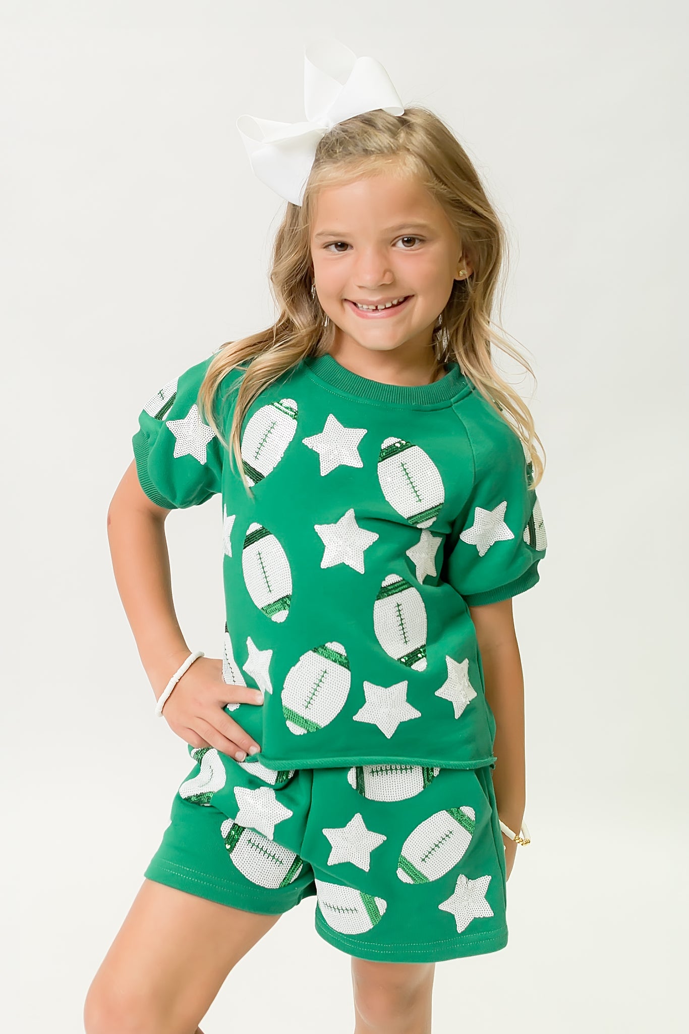 Kids' Green Football Top