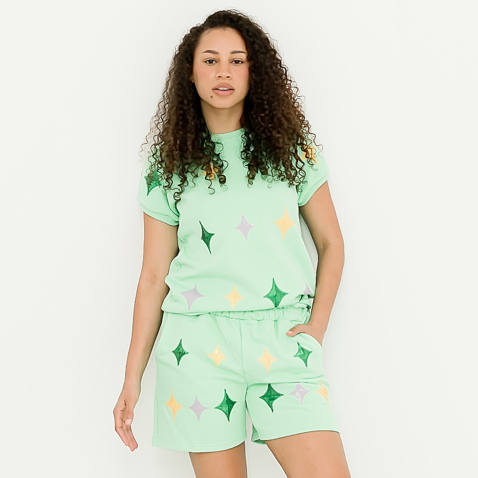 Mardi Gras Stars Adult Shirt
